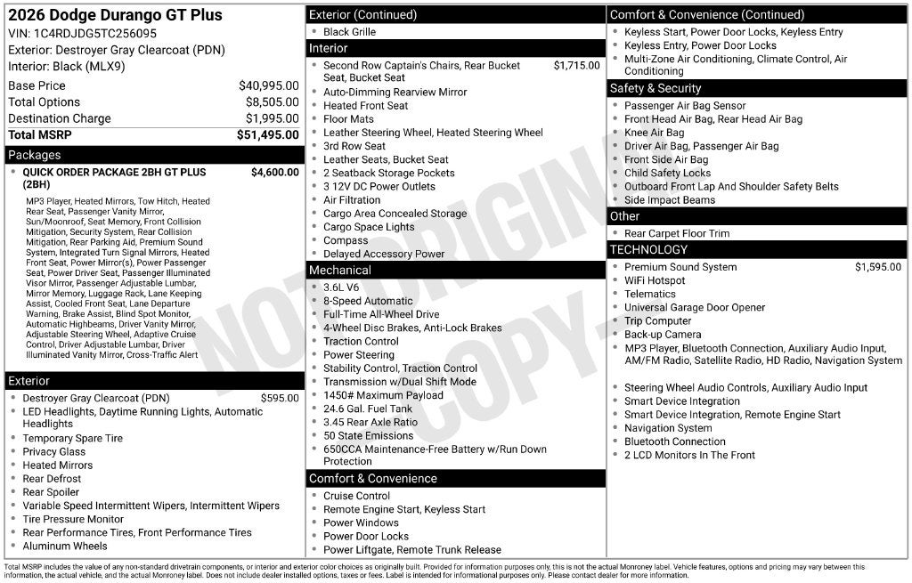 2026 Dodge Durango GT Plus