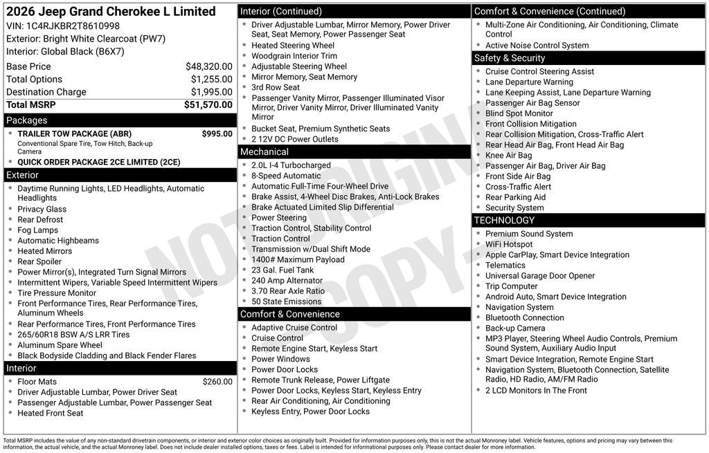2026 Jeep Grand Cherokee L Limited