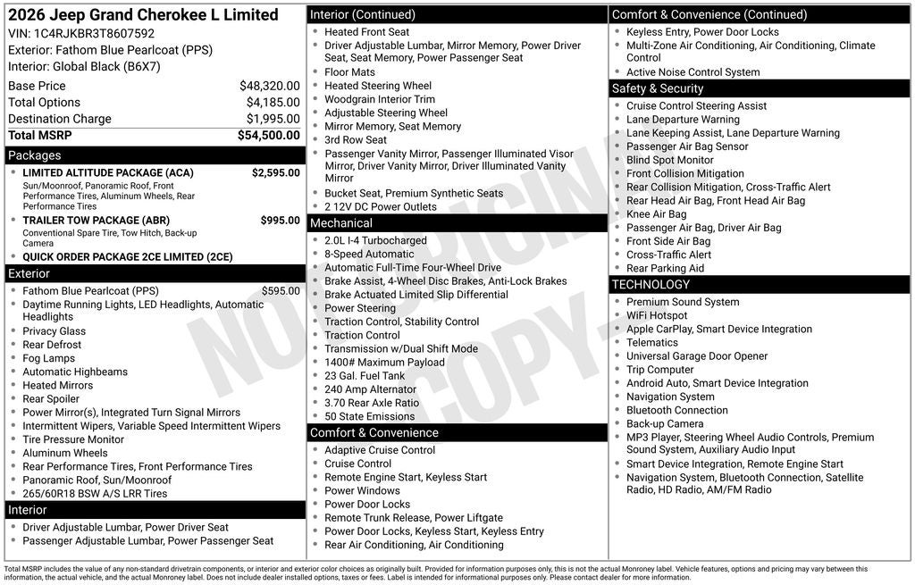 2026 Jeep Grand Cherokee L Limited