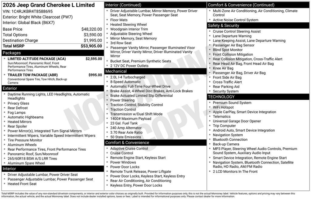 2026 Jeep Grand Cherokee L Limited