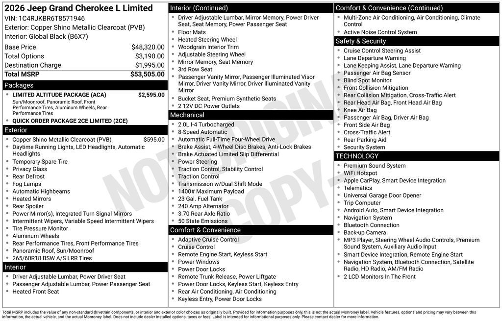 2026 Jeep Grand Cherokee L Limited