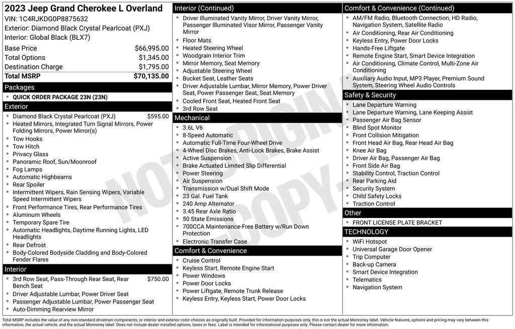 2023 Jeep Grand Cherokee L Overland