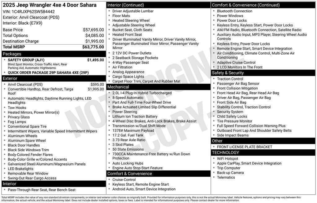 2025 Jeep Wrangler Sahara 4xe