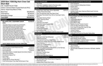 2020 RAM 1500 Big Horn/Lone Star
