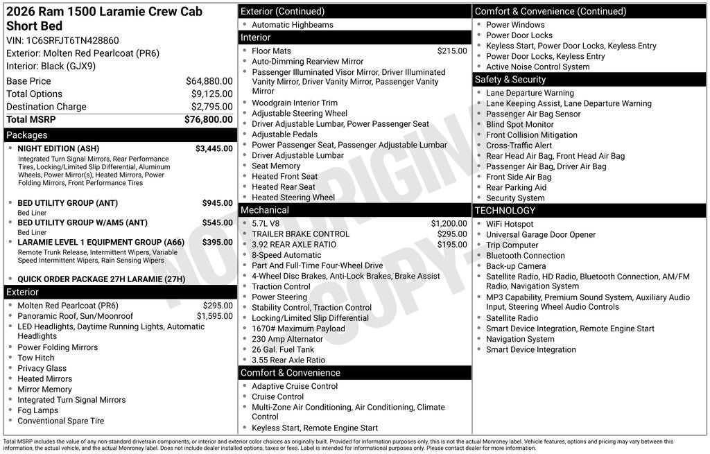 2026 RAM 1500 Laramie