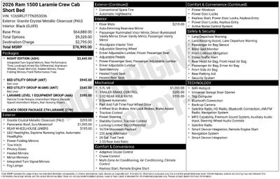 2026 RAM 1500 Laramie