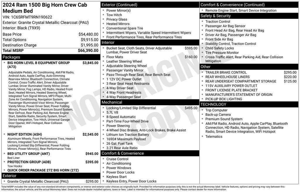 2024 RAM 1500 Big Horn/Lone Star