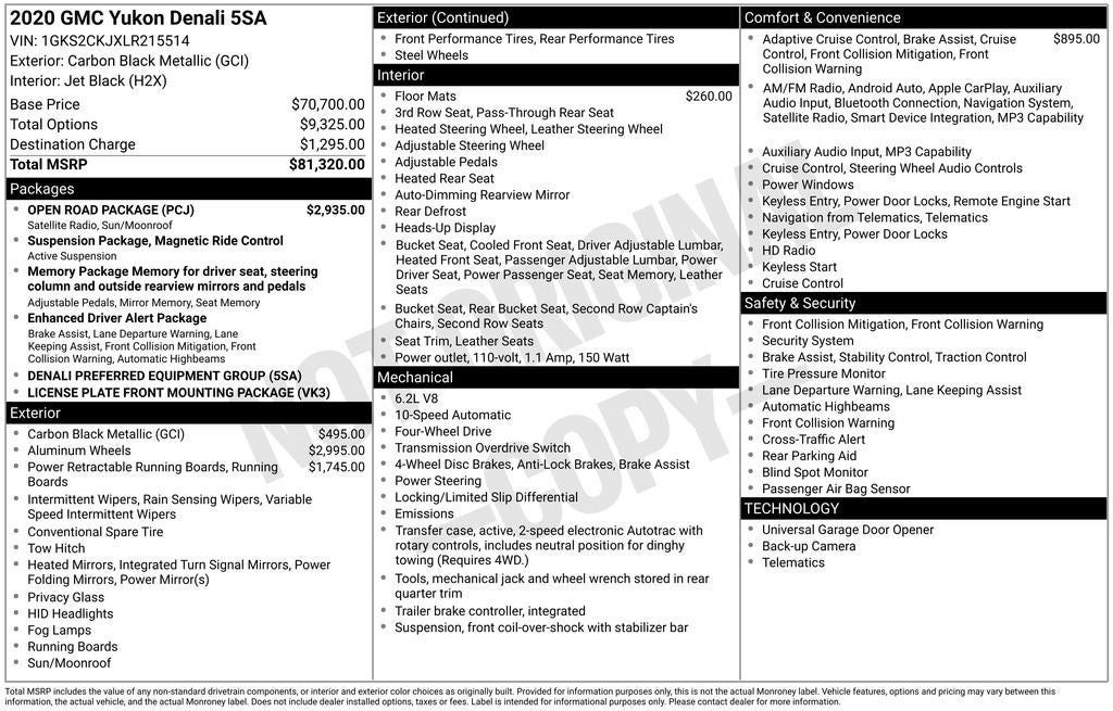 2020 GMC Yukon Denali