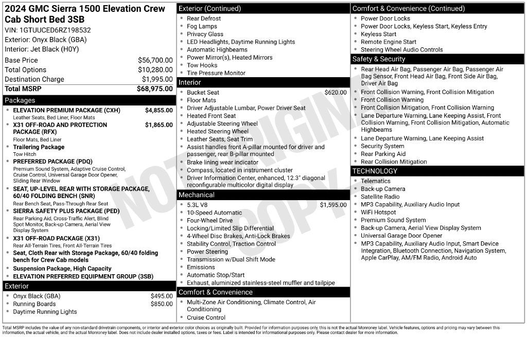 2024 GMC Sierra 1500 Elevation