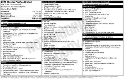 2025 Chrysler Pacifica Limited