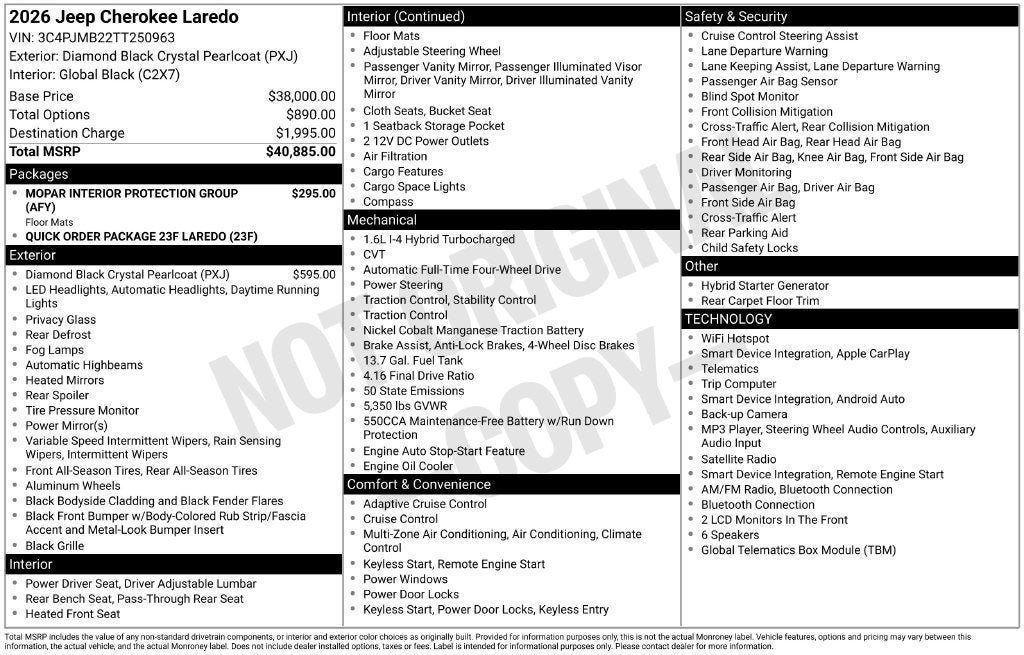 2026 Jeep Cherokee Laredo