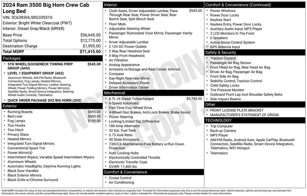 2024 RAM 3500 Big Horn